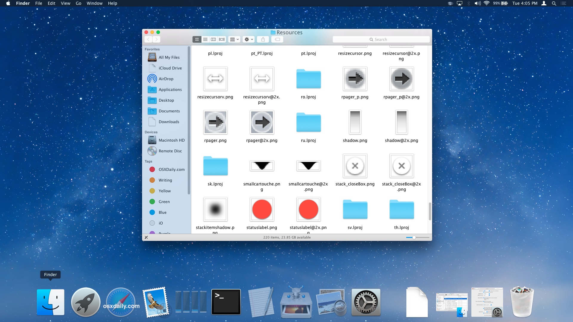 Mac app icons not showing iphone